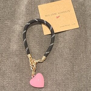 Roxanne Assoulin The Happy Cord Charm Bracelet in Black and Pink~New Price Firm